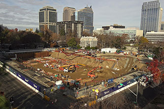 New Natural Resource Headquarters during construction, Sacramento